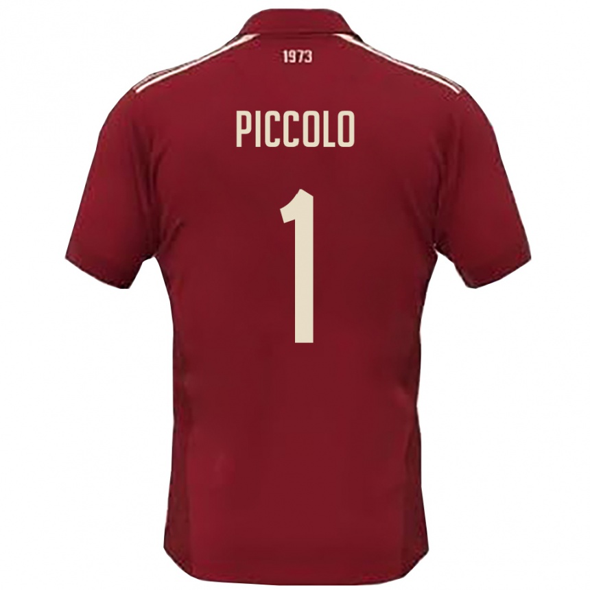 ילדים כדורגל Giacomo Piccolo #1 בורדו לבן ג'רזי ביתית 2025/26