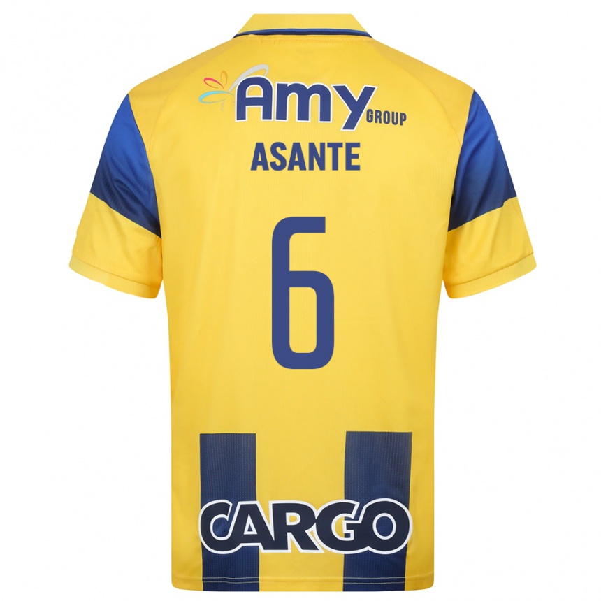 ילדים כדורגל טייריס אסאנטה #6 צהוב כחול נייבי ג'רזי ביתית 2025/26