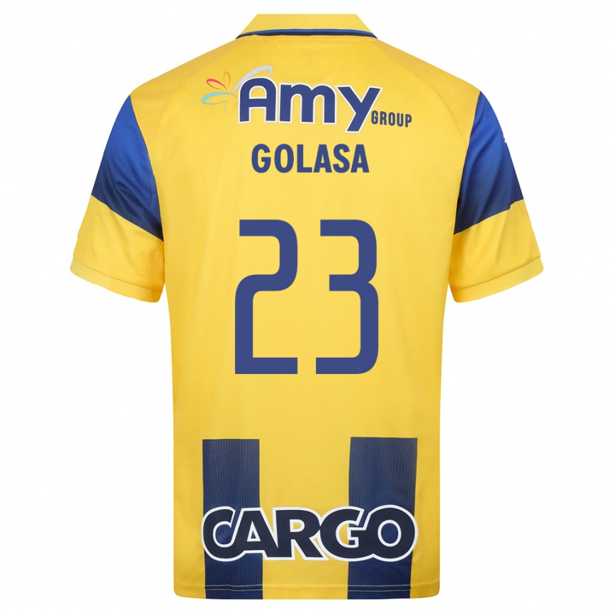 ילדים כדורגל אייל גולסה #23 צהוב כחול נייבי ג'רזי ביתית 2025/26