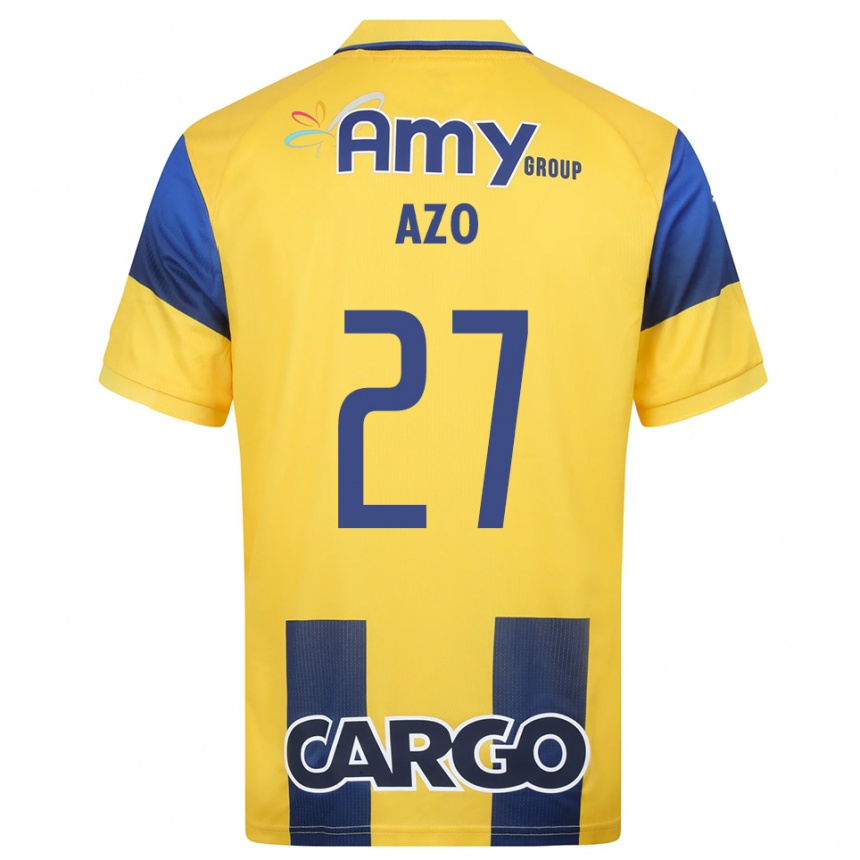 ילדים כדורגל אורי נתן אזו #27 צהוב כחול נייבי ג'רזי ביתית 2025/26