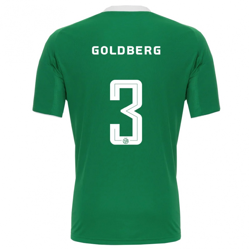 ילדים כדורגל שון גולדברג #3 ירוק לבן ג'רזי ביתית 2025/26