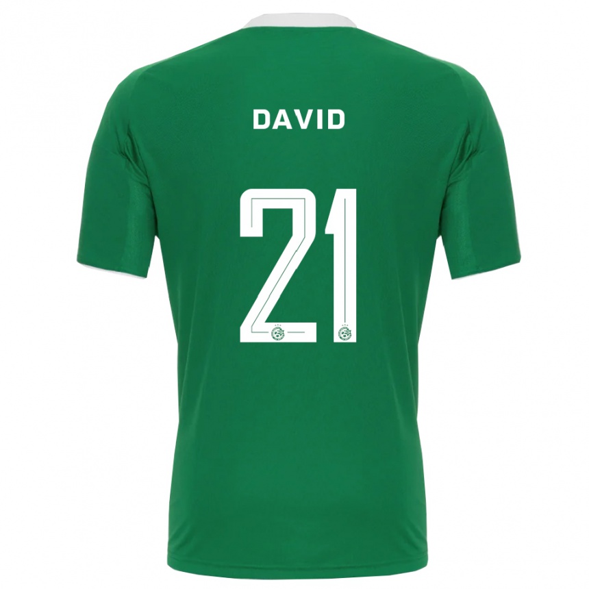ילדים כדורגל דין דוד #21 ירוק לבן ג'רזי ביתית 2025/26