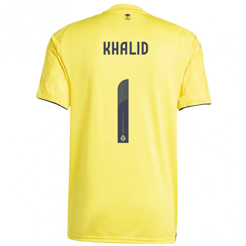 ילדים כדורגל Sara Khalid #1 צהוב שחור ג'רזי ביתית 2025/26