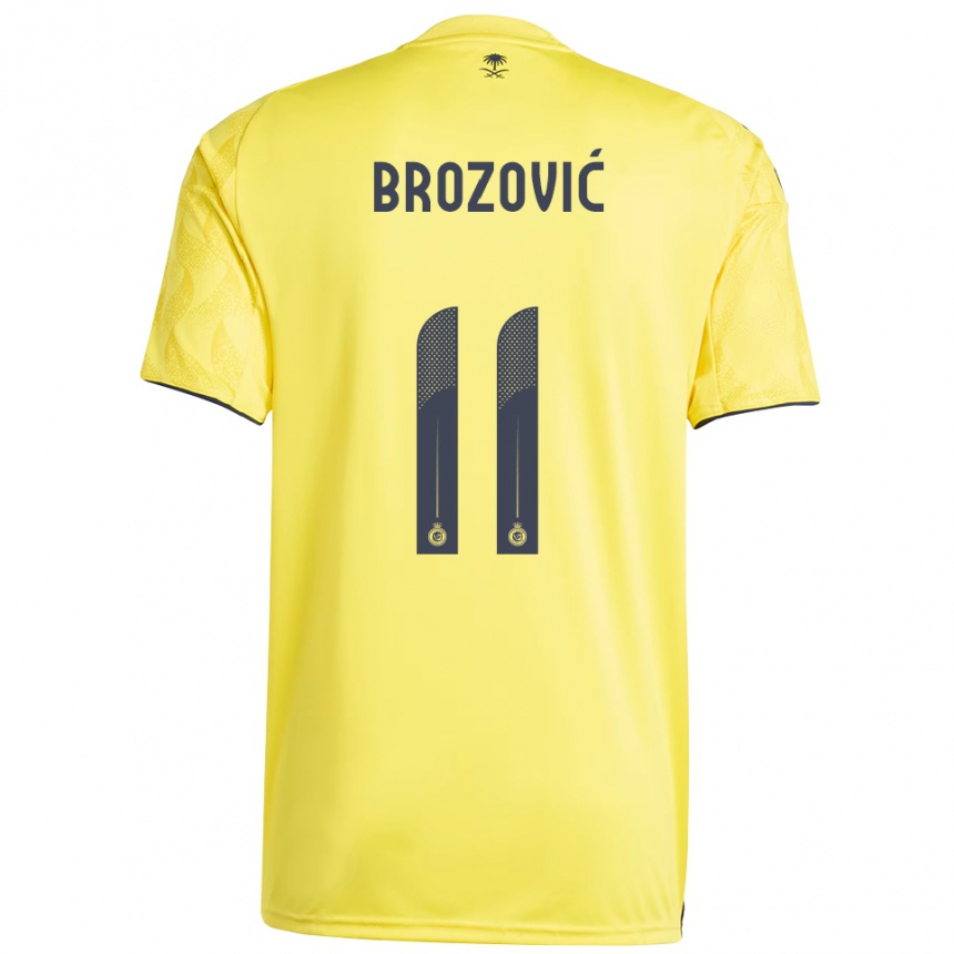 ילדים כדורגל מרצלו ברוזוביץ' #11 צהוב שחור ג'רזי ביתית 2025/26