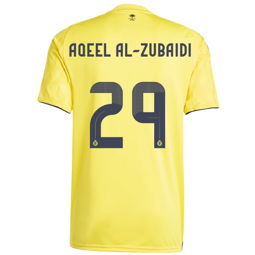 ילדים כדורגל Fahad Aqeel Al-Zubaidi #29 צהוב שחור ג'רזי ביתית 2025/26