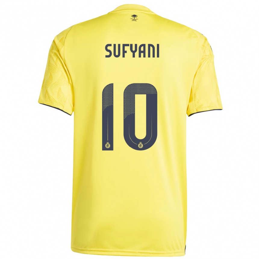 ילדים כדורגל עבדולרחמן מוחמד סופיאני #10 צהוב שחור ג'רזי ביתית 2025/26