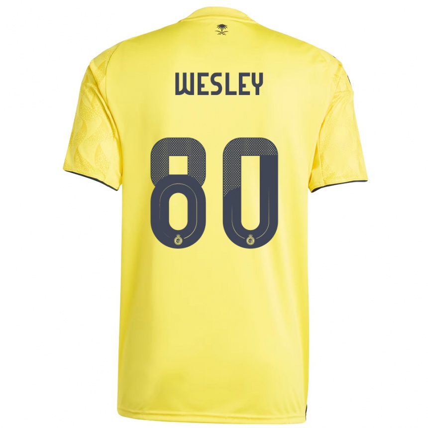 ילדים כדורגל Wesley #80 צהוב שחור ג'רזי ביתית 2025/26