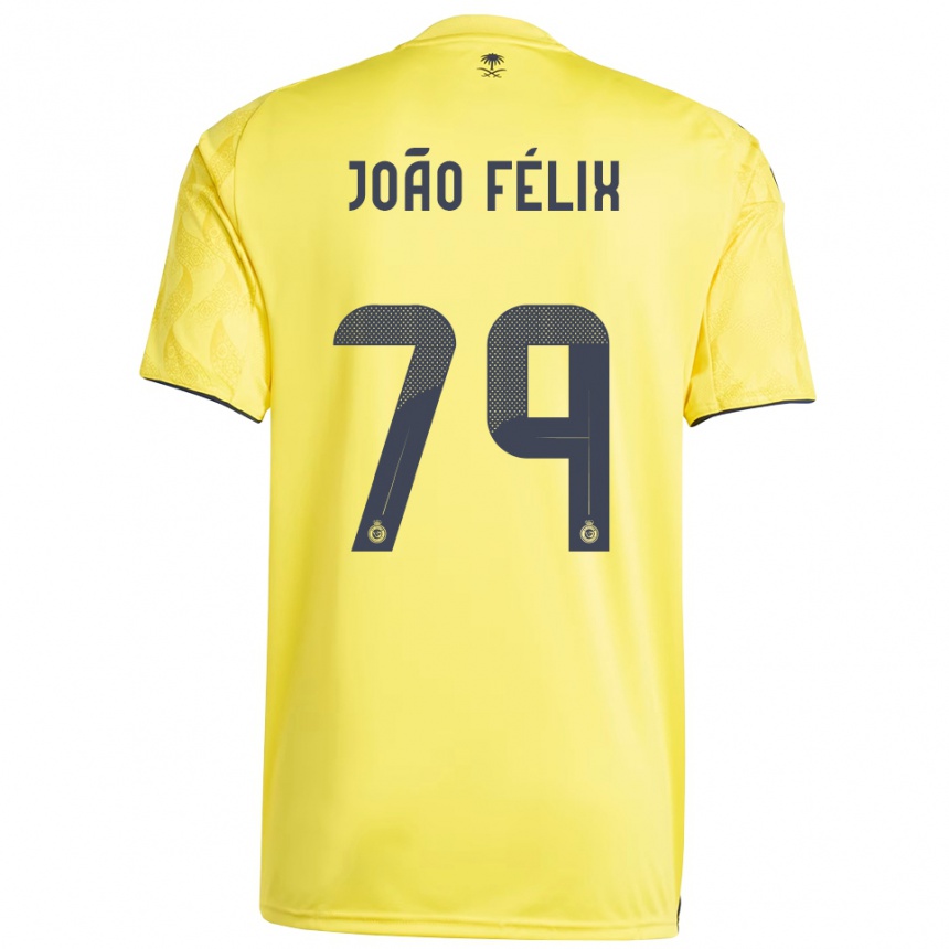 ילדים כדורגל ז'ואאו פליקס #79 צהוב שחור ג'רזי ביתית 2025/26