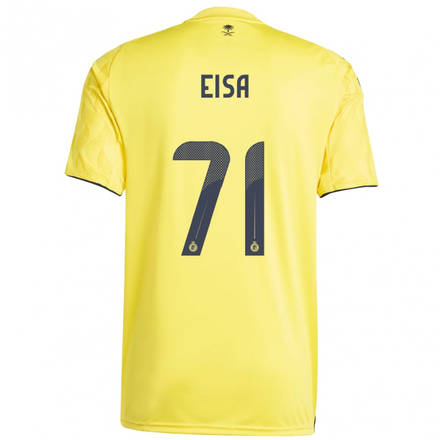 ילדים כדורגל Bayan Eisa #71 צהוב שחור ג'רזי ביתית 2025/26