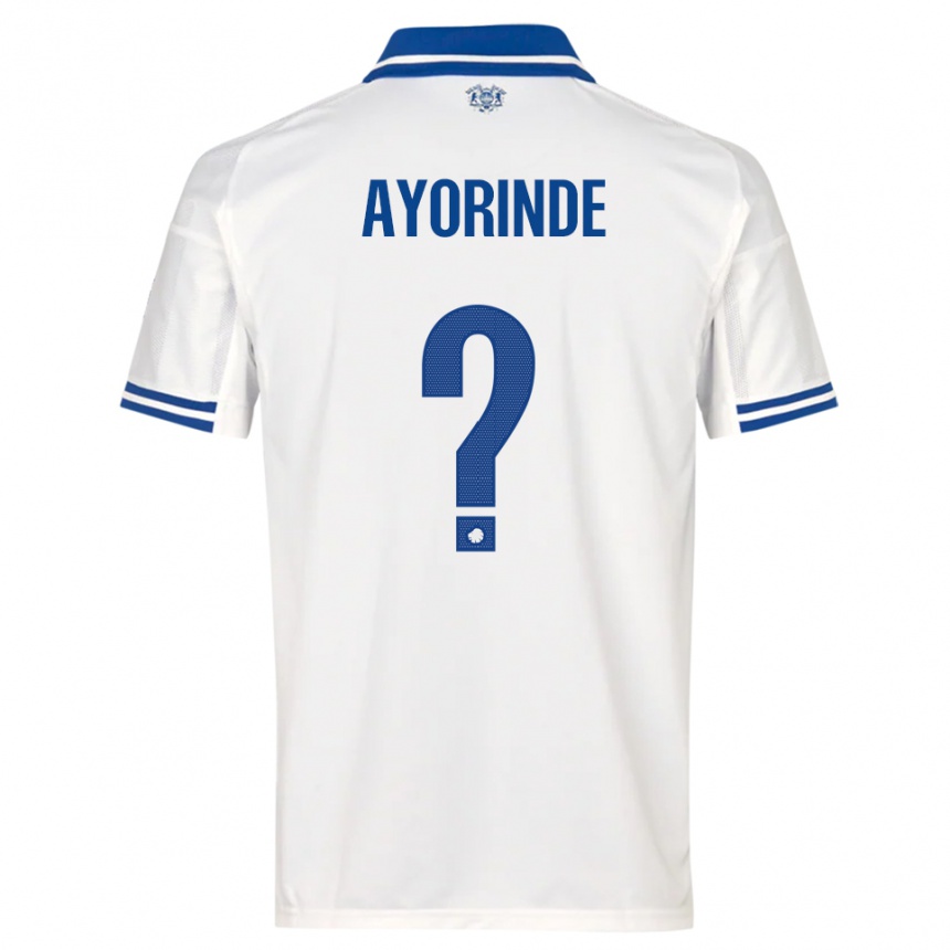 ילדים כדורגל Noah Ayorinde #0 לבן כחול ג'רזי ביתית 2025/26