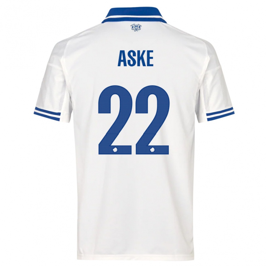 ילדים כדורגל אש כריסטנסן #22 לבן כחול ג'רזי ביתית 2025/26