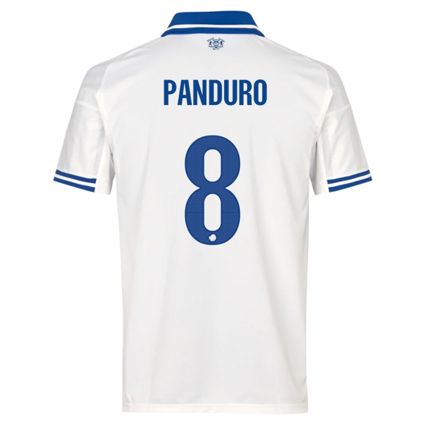ילדים כדורגל טריסטן פנדורו #8 לבן כחול ג'רזי ביתית 2025/26