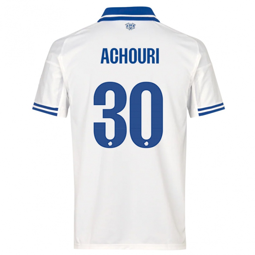 ילדים כדורגל אליאס אחורי #30 לבן כחול ג'רזי ביתית 2025/26