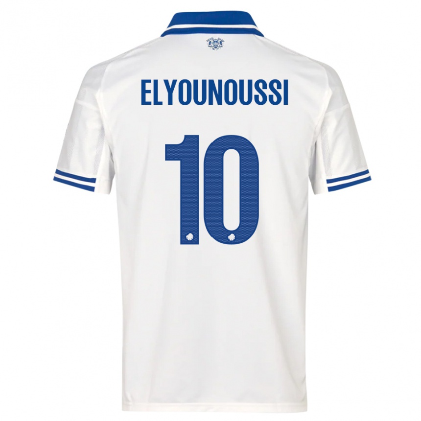 ילדים כדורגל מוחמד אליונוסי #10 לבן כחול ג'רזי ביתית 2025/26