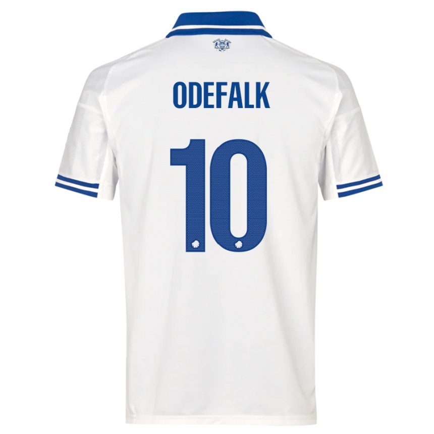 ילדים כדורגל Alexander Odefalk #10 לבן כחול ג'רזי ביתית 2025/26