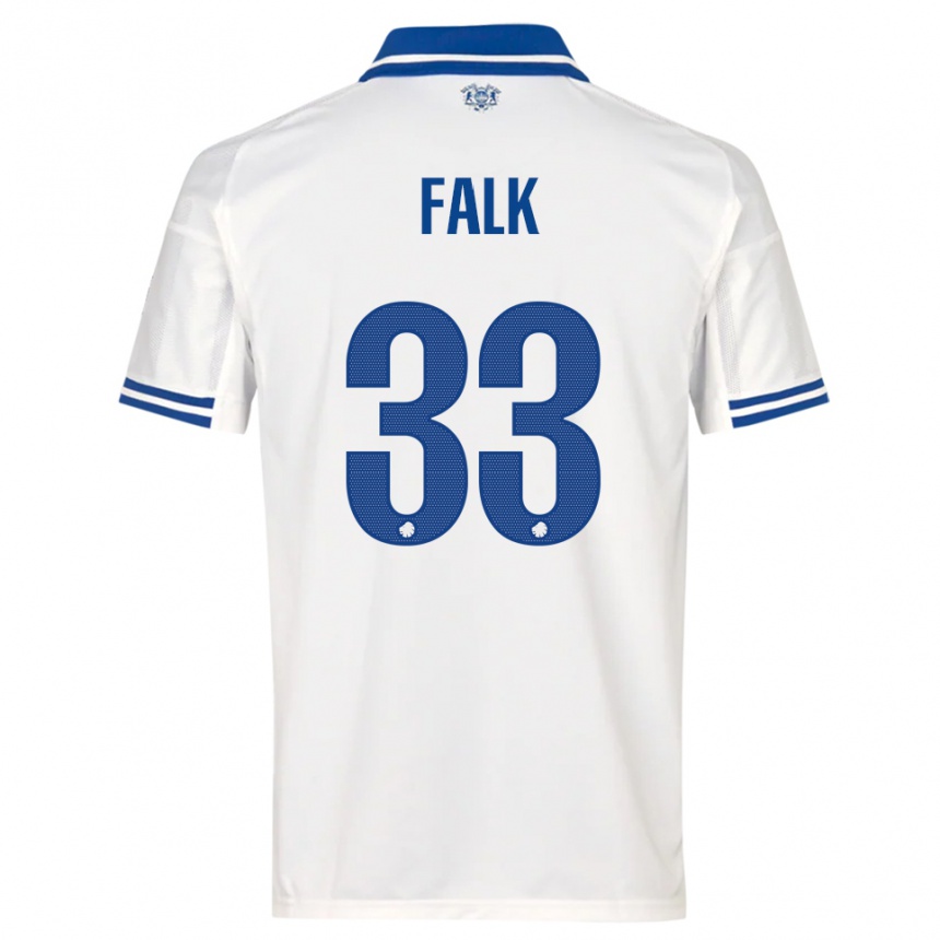 ילדים כדורגל רסמוס פאלק #33 לבן כחול ג'רזי ביתית 2025/26