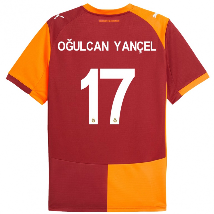 ילדים כדורגל Necati Oğulcan Yançel #17 אדום כתום ג'רזי ביתית 2025/26