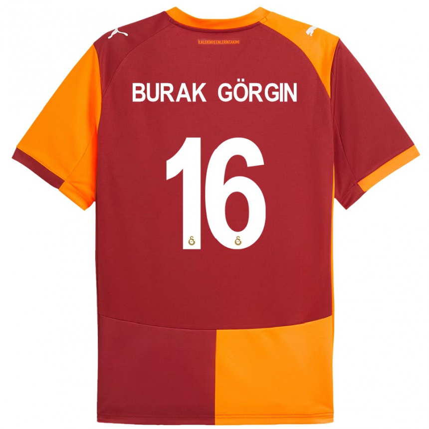 ילדים כדורגל Muhammet Burak Görgin #16 אדום כתום ג'רזי ביתית 2025/26