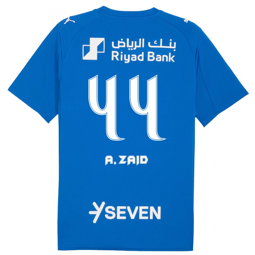 ילדים כדורגל Suhayb Al-Zaid #44 כחול לבן ג'רזי ביתית 2025/26