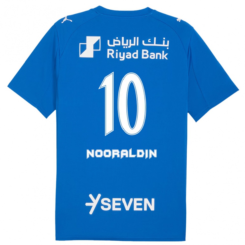 ילדים כדורגל Shokhan Nooraldin #10 כחול לבן ג'רזי ביתית 2025/26