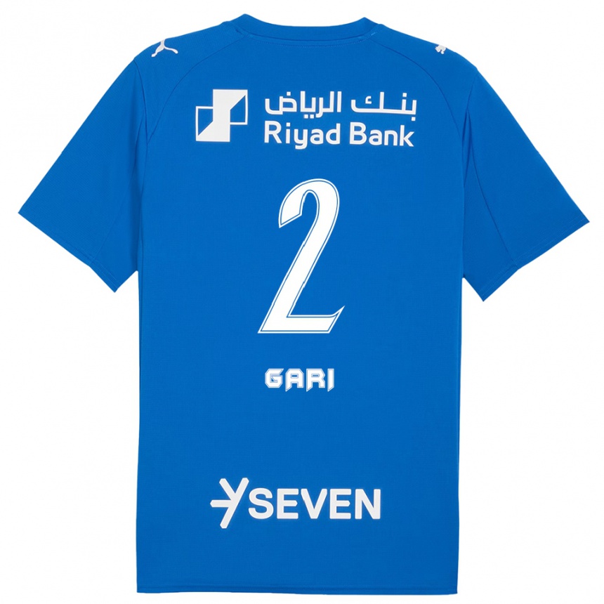 ילדים כדורגל Fatimah Gari #2 כחול לבן ג'רזי ביתית 2025/26