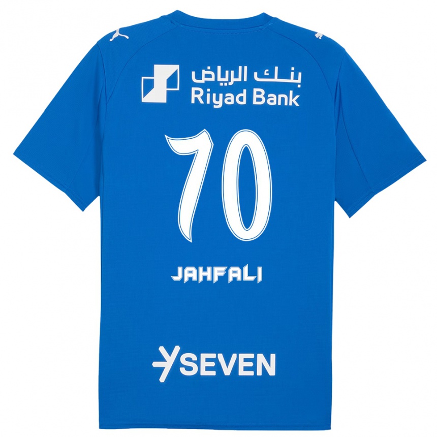 ילדים כדורגל מוחמד ג'חפאלי #70 כחול לבן ג'רזי ביתית 2025/26