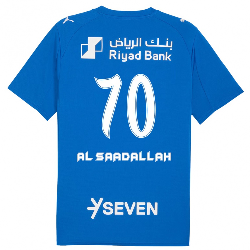 ילדים כדורגל Hessa Al-Saadallah #70 כחול לבן ג'רזי ביתית 2025/26