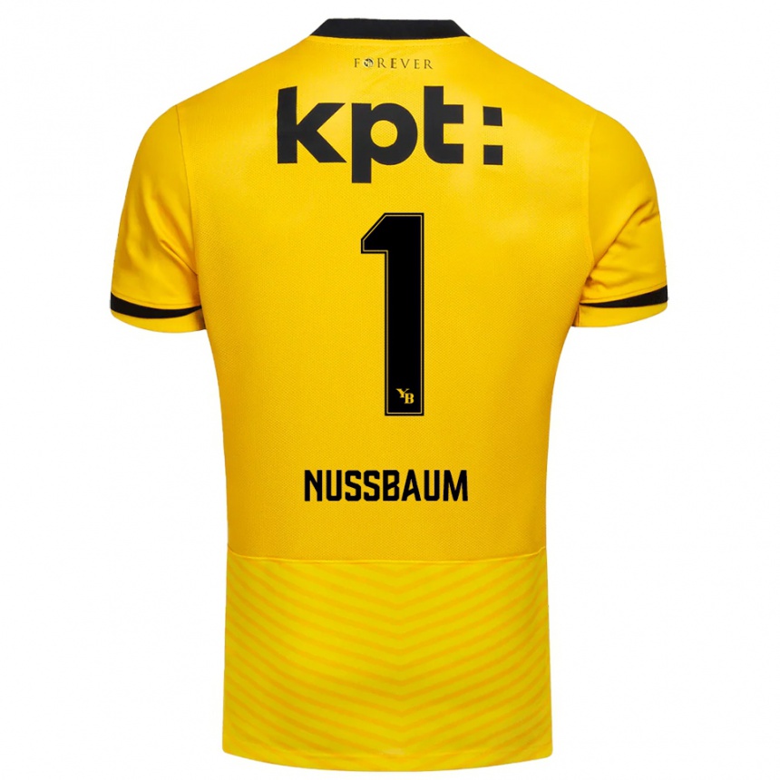 ילדים כדורגל Ramon Nussbaum #1 צהוב שחור ג'רזי ביתית 2025/26