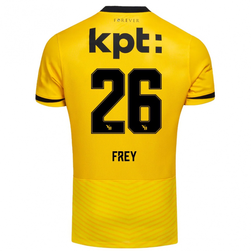 ילדים כדורגל Laura Frey #26 צהוב שחור ג'רזי ביתית 2025/26