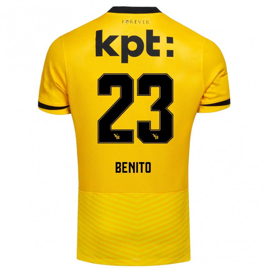 ילדים כדורגל לוריס בניטו #23 צהוב שחור ג'רזי ביתית 2025/26