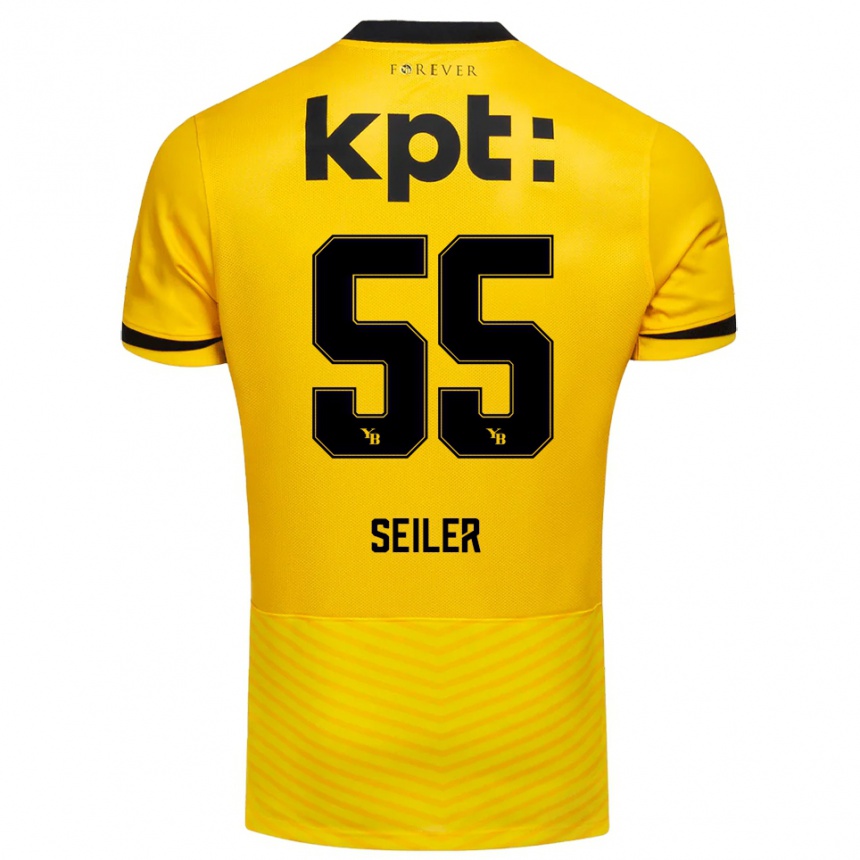 ילדים כדורגל מאטס סיילר #55 צהוב שחור ג'רזי ביתית 2025/26
