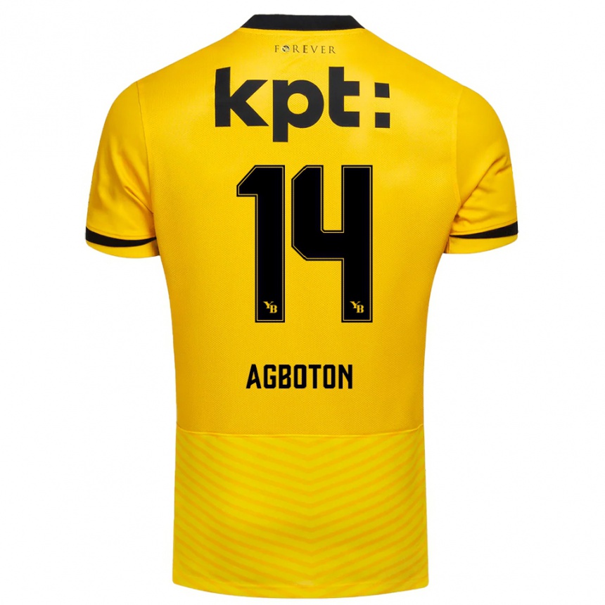 ילדים כדורגל Marc-Alexis Agboton #14 צהוב שחור ג'רזי ביתית 2025/26 ילדים כדורגל Marc-Alexis Agboton #14 צהוב שחור ג'רזי ביתית 2025/26