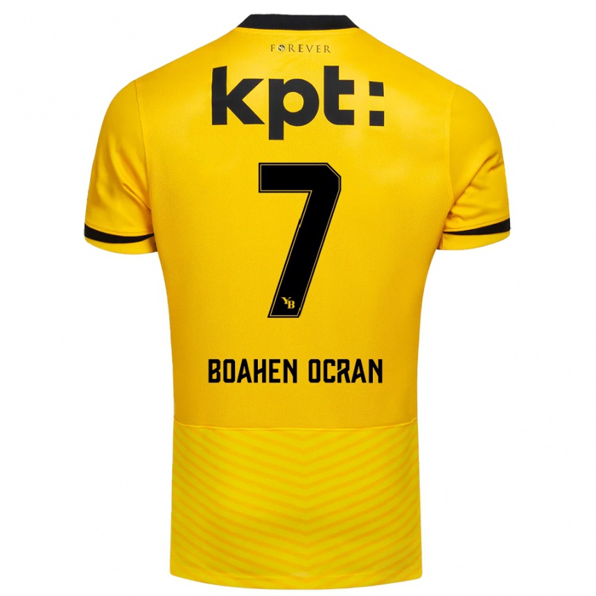 ילדים כדורגל Bright Boahen Ocran #7 צהוב שחור ג'רזי ביתית 2025/26
