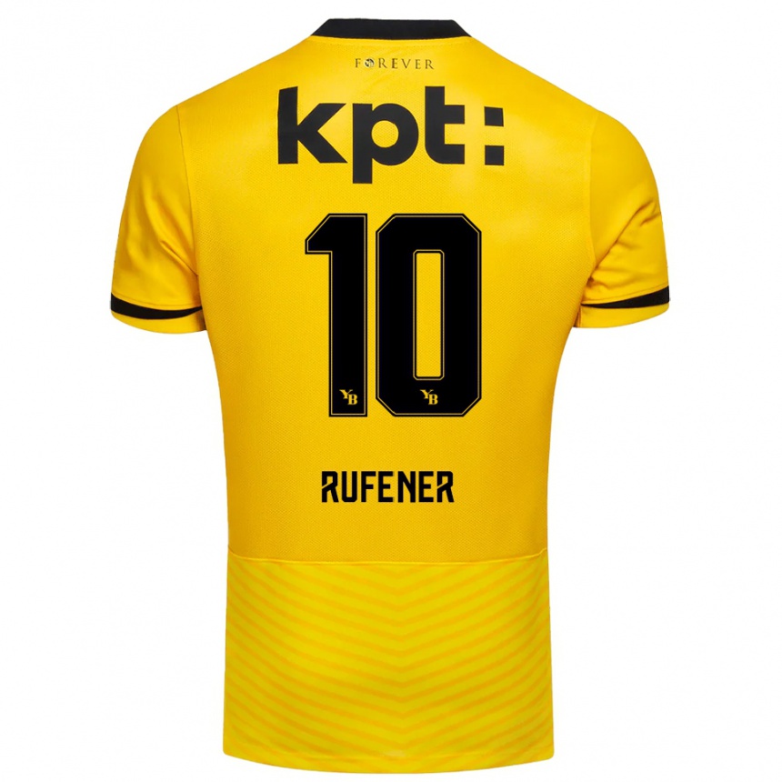 ילדים כדורגל אליו רופינר #10 צהוב שחור ג'רזי ביתית 2025/26
