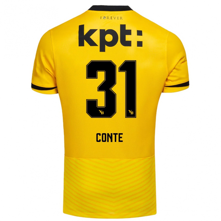 ילדים כדורגל פאסינה קונט #31 צהוב שחור ג'רזי ביתית 2025/26