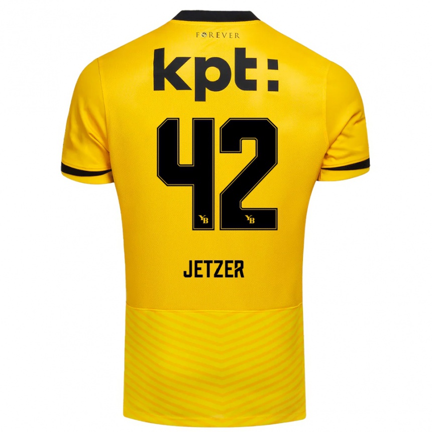 ילדים כדורגל לורין יצר #42 צהוב שחור ג'רזי ביתית 2025/26