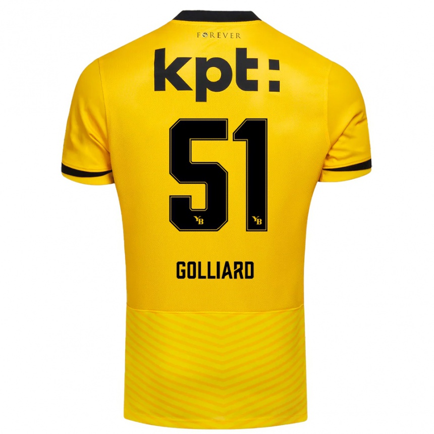 ילדים כדורגל תיאו גוליארד #51 צהוב שחור ג'רזי ביתית 2025/26