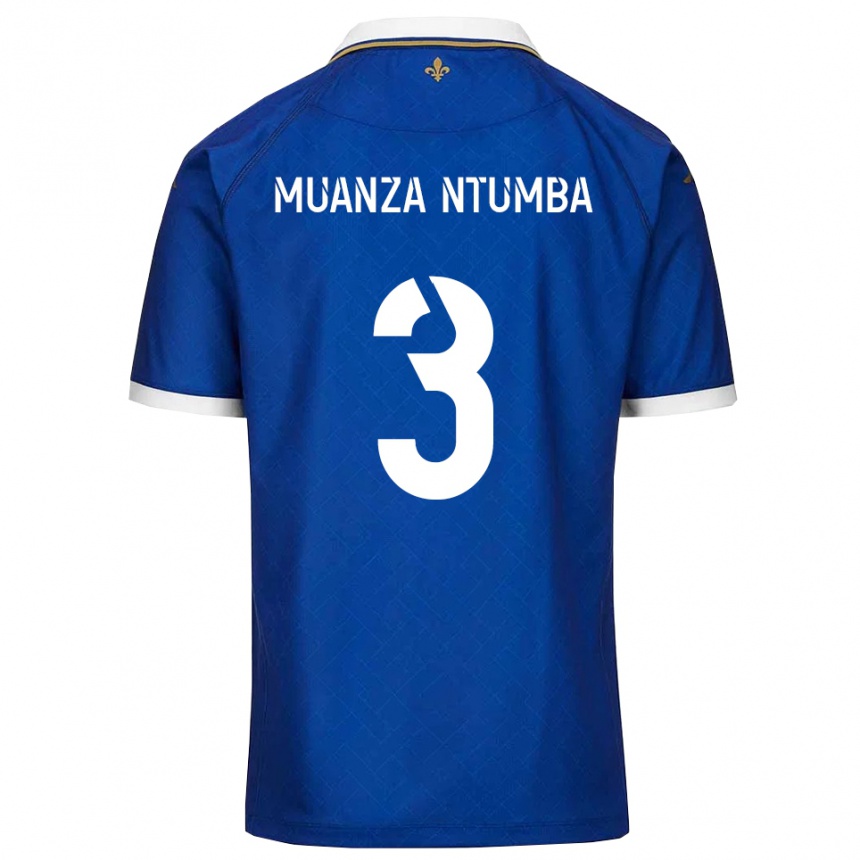 ילדים כדורגל Olivier Muanza Ntumba #3 כחול זהב ג'רזי ביתית 2025/26