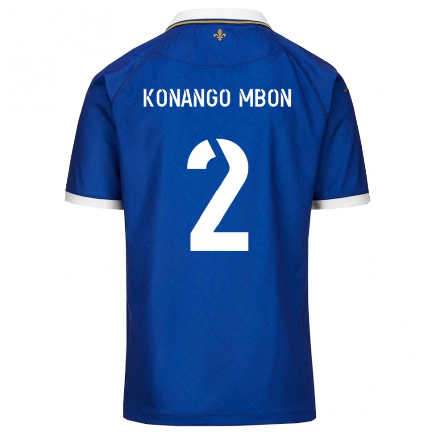 ילדים כדורגל Jordan Konango Mbon #2 כחול זהב ג'רזי ביתית 2025/26