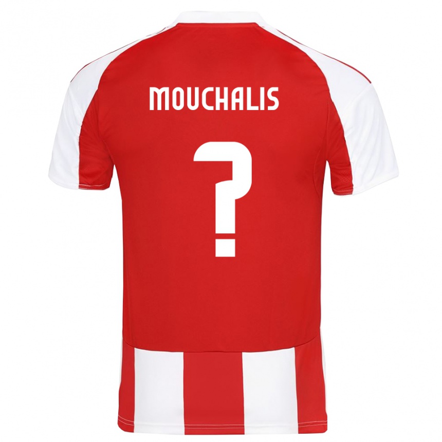 ילדים כדורגל Michail Mouchalis #0 אדום לבן ג'רזי ביתית 2025/26