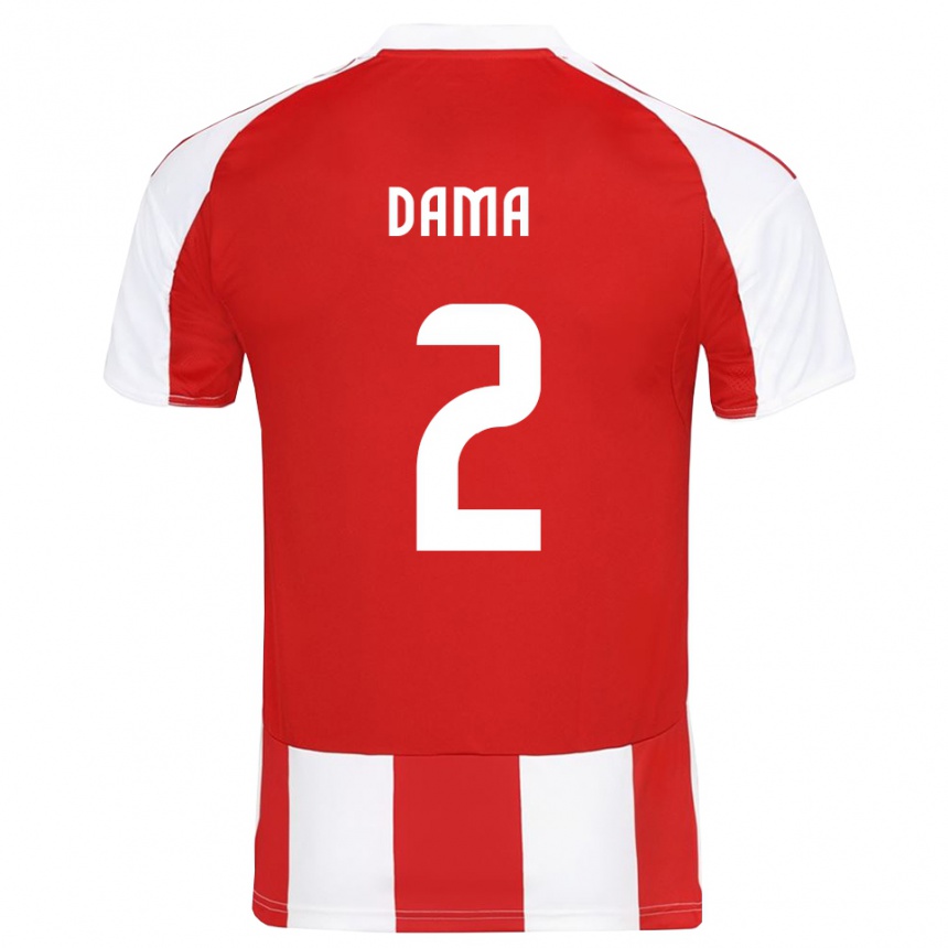 ילדים כדורגל אנטוניס דמא #2 אדום לבן ג'רזי ביתית 2025/26