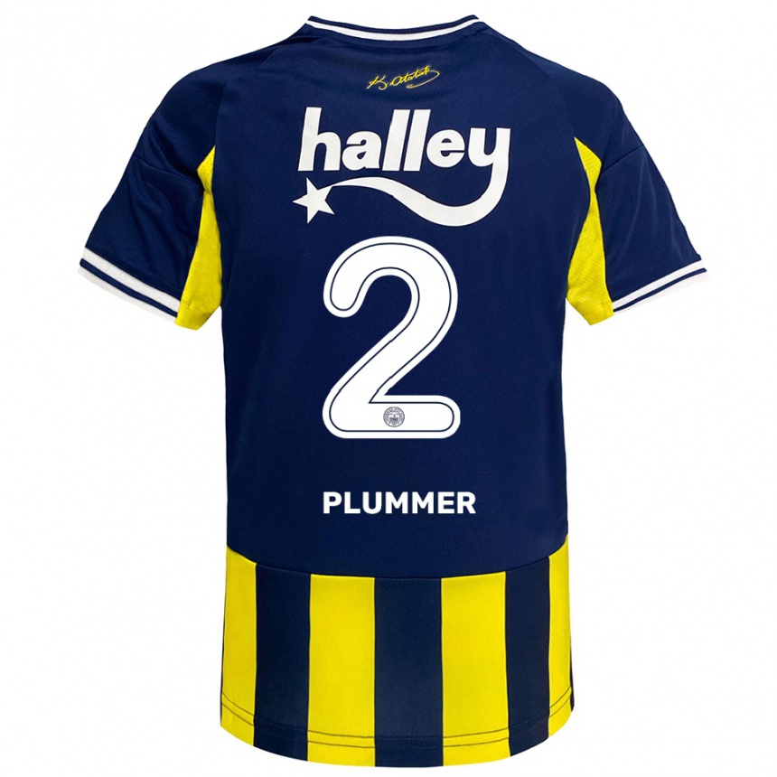 ילדים כדורגל קוניה פלאמר #2 צהוב כחול נייבי לבן ג'רזי ביתית 2025/26