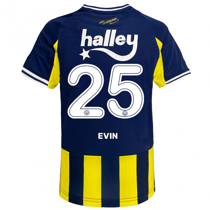 ילדים כדורגל ייג׳יט אווין #25 צהוב כחול נייבי לבן ג'רזי ביתית 2025/26
