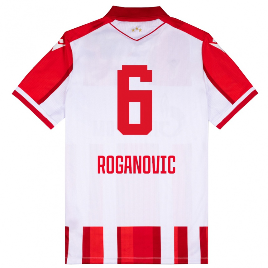 ילדים כדורגל ווק רוגאנוביץ׳ #6 אדום לבן ג'רזי ביתית 2025/26