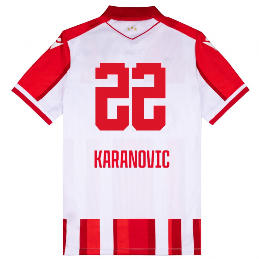 ילדים כדורגל דנילו קרנוביץ׳ #22 אדום לבן ג'רזי ביתית 2025/26
