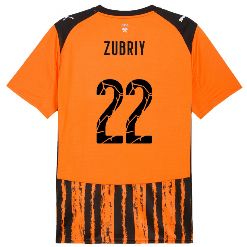 ילדים כדורגל Artem Zubriy #22 כתום שחור ג'רזי ביתית 2025/26