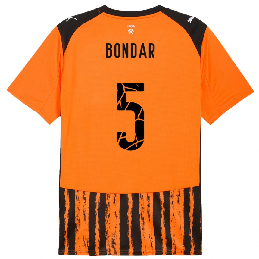 ילדים כדורגל ואלרי בונדר #5 כתום שחור ג'רזי ביתית 2025/26