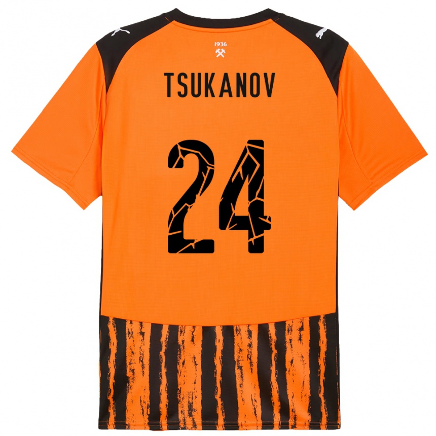 ילדים כדורגל ויקטור צוקנוב #24 כתום שחור ג'רזי ביתית 2025/26