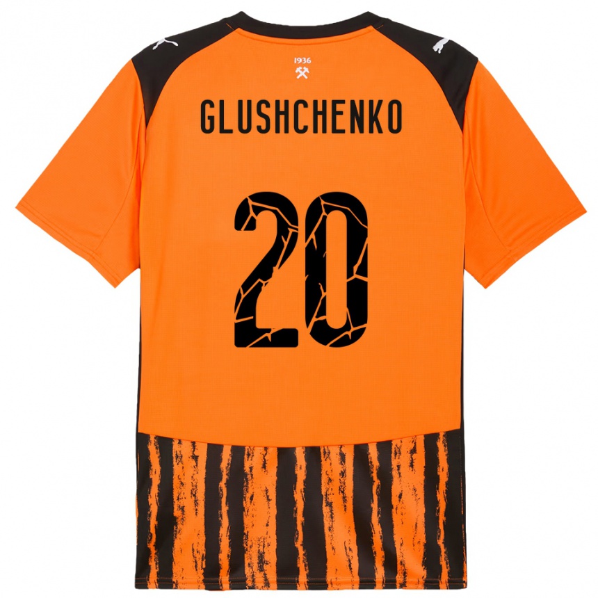 ילדים כדורגל אנטון גלושצ'נקו #20 כתום שחור ג'רזי ביתית 2025/26
