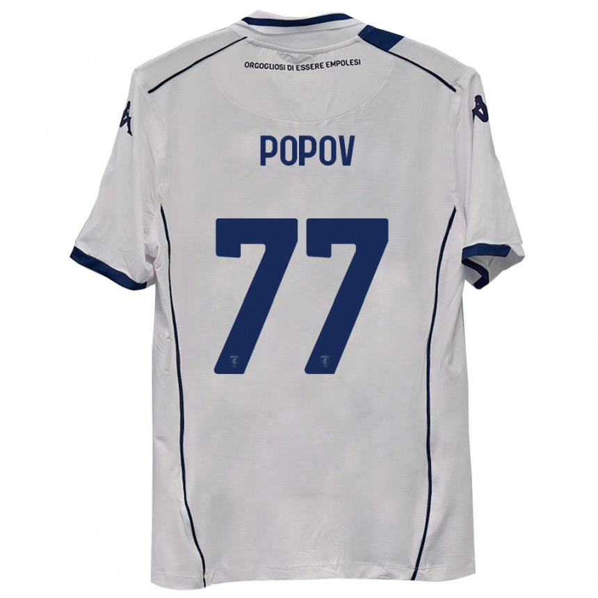 ילדים כדורגל Bogdan Popov #77 כחול כהה הרחק ג'רזי 2025/26
